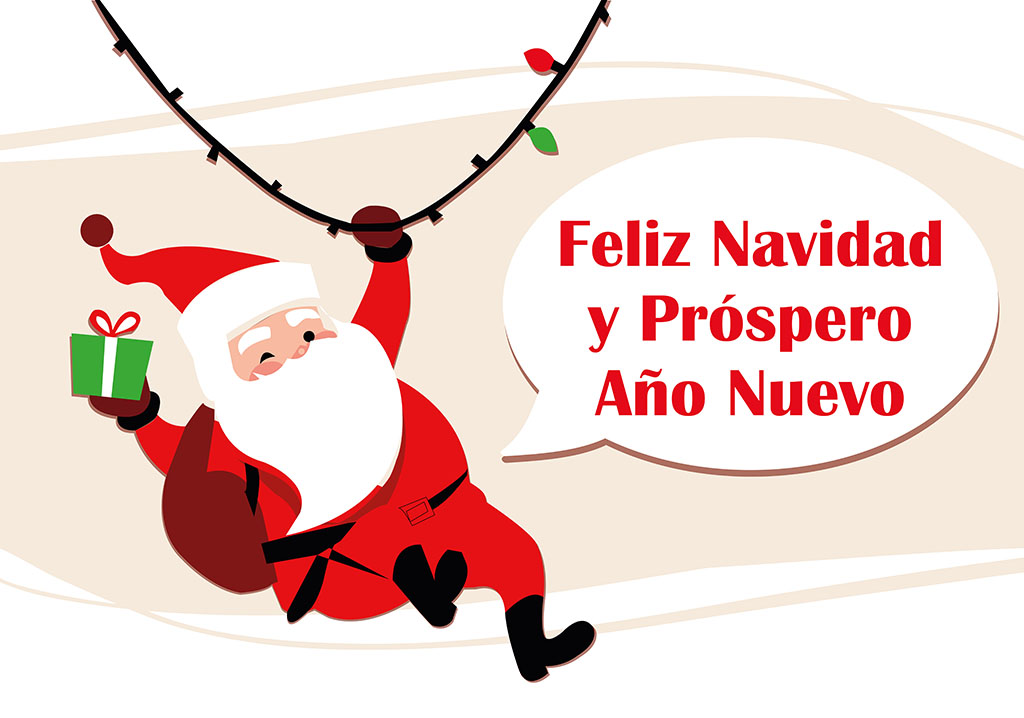 Tarjeta Feliz Navidad Papa Noel Buar Artesanos